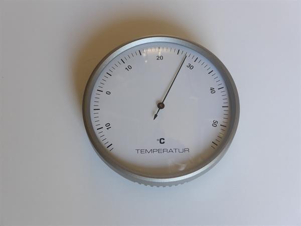 Vægtermometer, 0- 55 grader, Rosenborg, sølvgrå